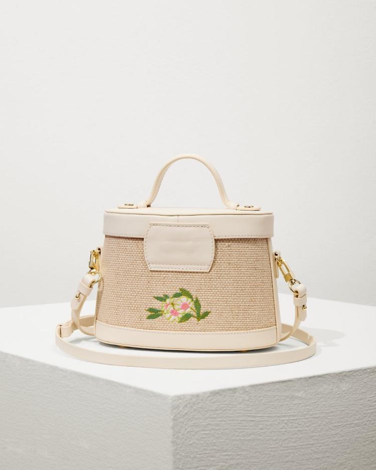 Women Handbags &amp; Clutches | Tommy Bahama Flamingo Pineapple Crossbody Bag Pink Multi