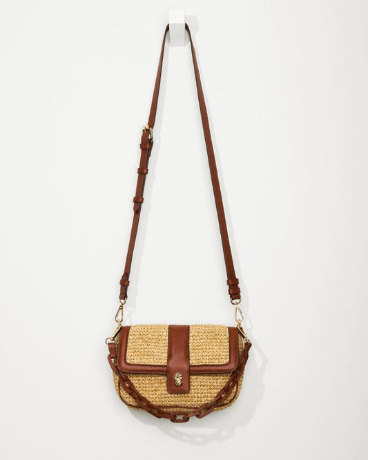 Women Handbags &amp; Clutches | Tommy Bahama Raffia &amp; Leather Chain Crossbody Multicolor