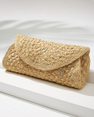 Women Handbags &amp; Clutches | Tommy Bahama Rimini Raffia Clutch Natural/silver