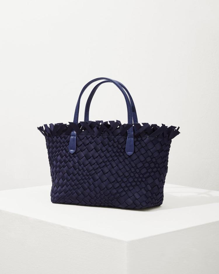 Women Handbags &amp; Clutches | Tommy Bahama Taunton Fringe Top Small Tote &amp; Wristlet Navy