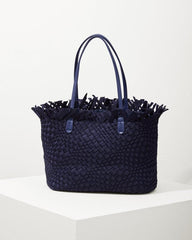 Women Handbags &amp; Clutches | Tommy Bahama Vulcan Fringe Top Large Tote &amp; Wristlet Navy