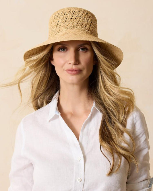 Women Hats &amp; Caps | Tommy Bahama Braided Brim Sun Hat Natural