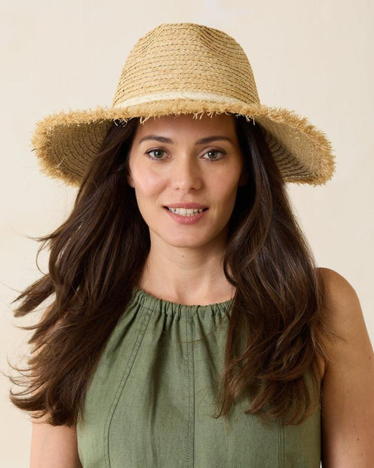 Women Hats &amp; Caps | Tommy Bahama Brighton Fringe Brim Raffia Hat Natural