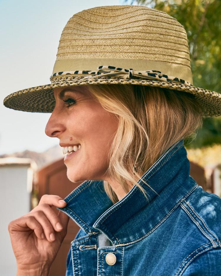 Women Hats &amp; Caps | Tommy Bahama Color Block Fedora Tan