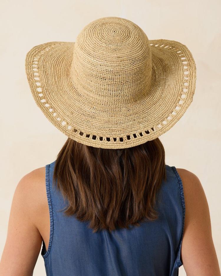 Women Hats &amp; Caps | Tommy Bahama Isla Crochet Raffia Sun Hat Natural