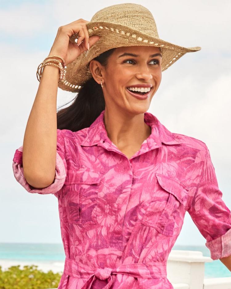Women Hats &amp; Caps | Tommy Bahama Isla Crochet Raffia Sun Hat Natural