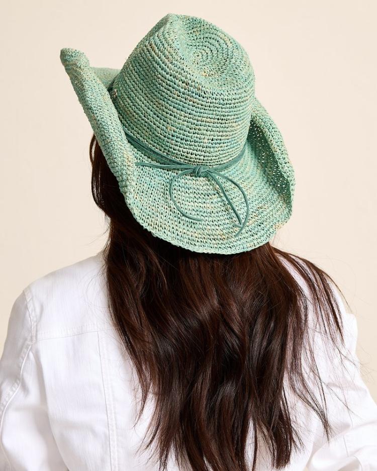 Women Hats &amp; Caps | Tommy Bahama Lai Raffia Cowboy Hat Sea Green
