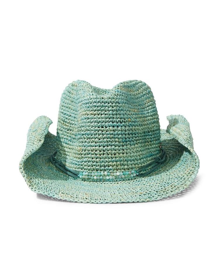 Women Hats &amp; Caps | Tommy Bahama Lai Raffia Cowboy Hat Sea Green