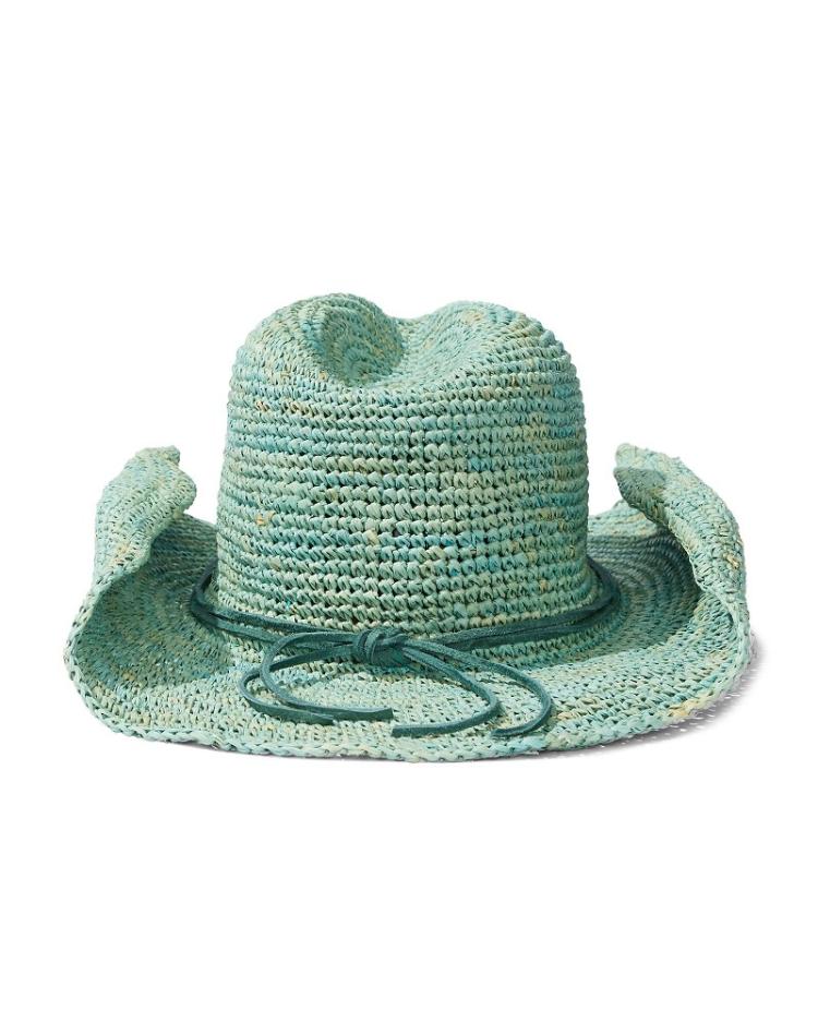 Women Hats &amp; Caps | Tommy Bahama Lai Raffia Cowboy Hat Sea Green