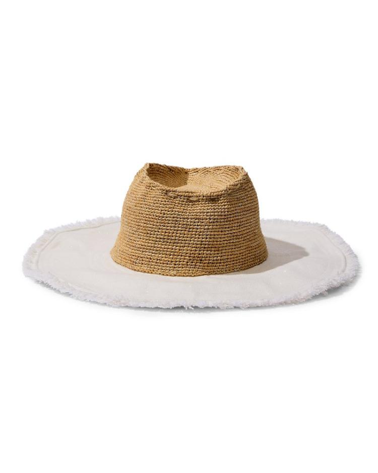 Women Hats &amp; Caps | Tommy Bahama Melissa Lux Fringe Raffia Hat Natural/white/silver