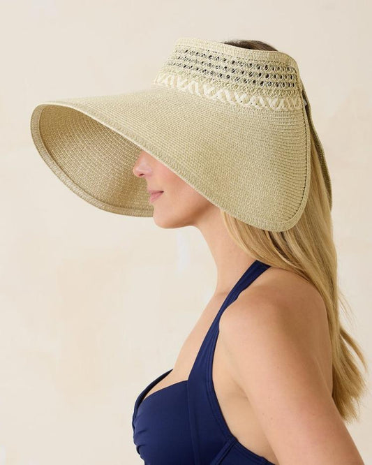 Women Hats &amp; Caps | Tommy Bahama Packable Everyday Full Coverage Visor Mixed Natural