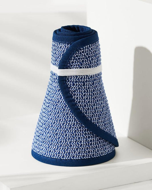 Women Hats &amp; Caps | Tommy Bahama Packable Ultra-Braid Visor Navy/white Mix