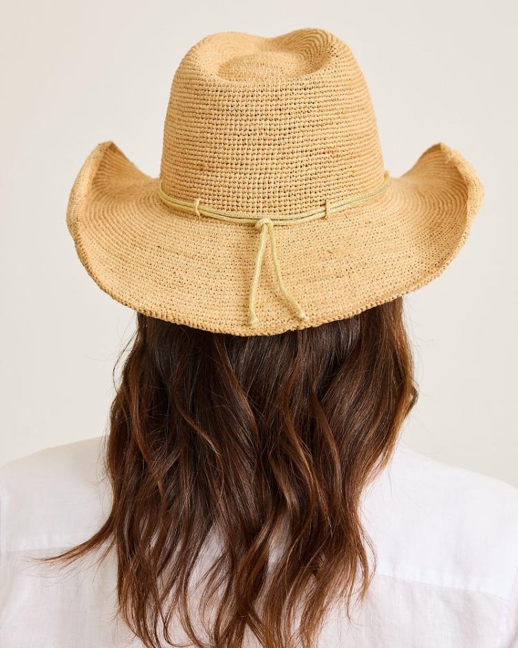 Women Hats &amp; Caps | Tommy Bahama Raffia Crochet Cowboy Hat Natural/gold