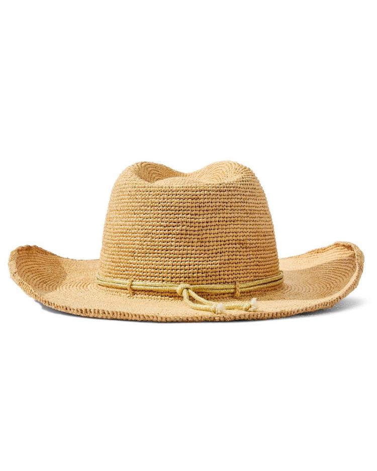 Women Hats &amp; Caps | Tommy Bahama Raffia Crochet Cowboy Hat Natural/gold