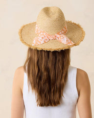 Women Hats &amp; Caps | Tommy Bahama Seaside Continental Raffia Hat Natural/coral