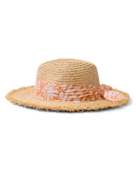 Women Hats &amp; Caps | Tommy Bahama Seaside Continental Raffia Hat Natural/coral