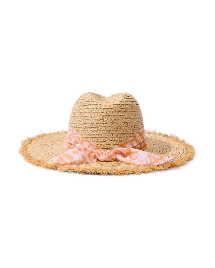 Women Hats &amp; Caps | Tommy Bahama Seaside Continental Raffia Hat Natural/coral