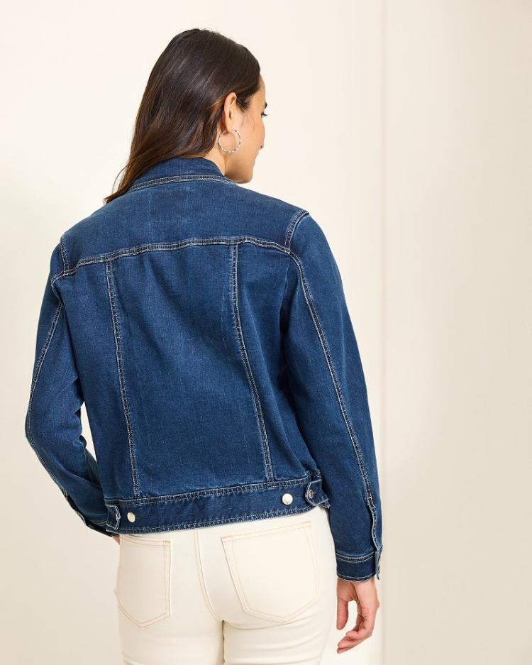 Women Jackets | Tommy Bahama Classic Jean Jacket Sunset Blue Wash