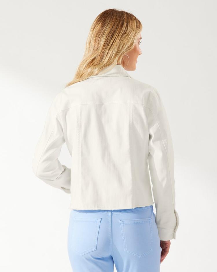 Women Jackets | Tommy Bahama Ella Twill Jean Jacket White