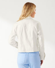 Women Jackets | Tommy Bahama Ella Twill Jean Jacket White