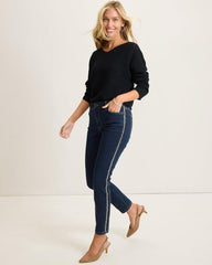 Women Jeans | Tommy Bahama Boracay® Indigo Tux High-Rise Ankle Jeans Deep Ocean Wash