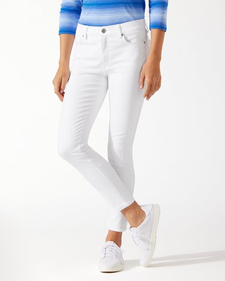 Women Jeans | Tommy Bahama Ella Twill High-Rise Ankle Jeans White