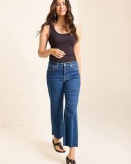 Women Jeans | Tommy Bahama High-Rise Cropped Wide-Leg Jeans Sunset Blue Wash