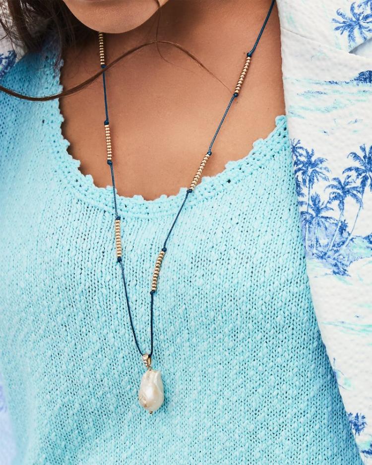 Women Jewelry | Tommy Bahama Indigo Bay Freshwater Pearl Pendant Necklace Navy