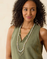 Women Jewelry | Tommy Bahama Indigo Bay Heishi &amp; Pearl Layered Long Necklace White/gold