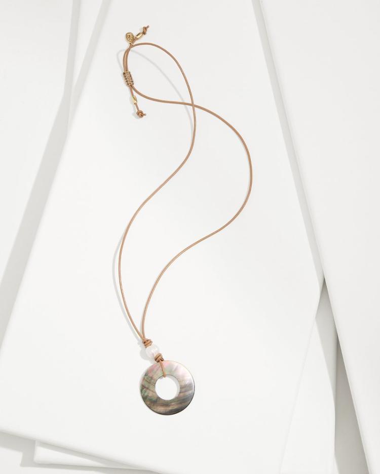 Women Jewelry | Tommy Bahama Indigo Shore Grey Shell Pendant Necklace Gold