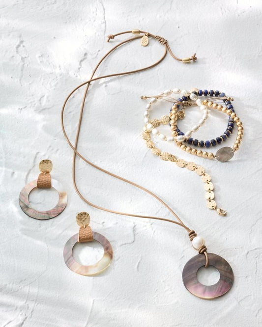 Women Jewelry | Tommy Bahama Indigo Shore Mixed Materials Bracelet Set Gold