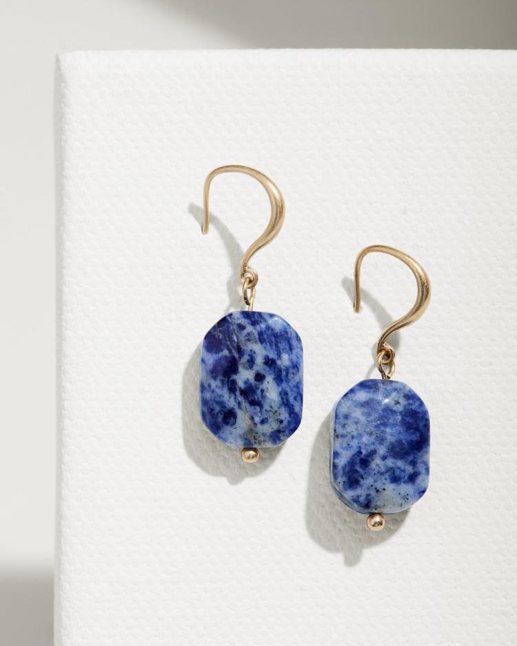 Women Jewelry | Tommy Bahama Indigo Shore Semi-Precious Stone Drop Earrings Gold