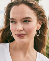 Women Jewelry | Tommy Bahama Island Essence Bamboo Hoop Earrings Silver