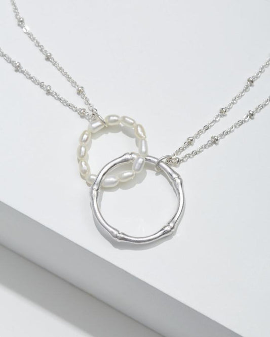Women Jewelry | Tommy Bahama Island Essence Double Loop Bamboo Necklace Silver