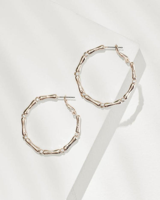 Women Jewelry | Tommy Bahama Island Essence Rose Gold Bamboo Hoop Earrings Rose Gold