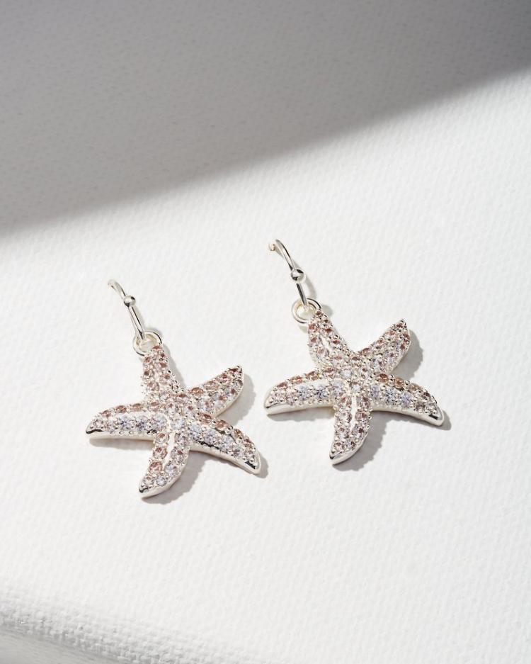 Women Jewelry | Tommy Bahama Island Essence Silver Starfish Earrings Silver