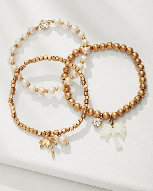 Women Jewelry | Tommy Bahama Kihei Collection Stretch Charm Bracelet Set Gold