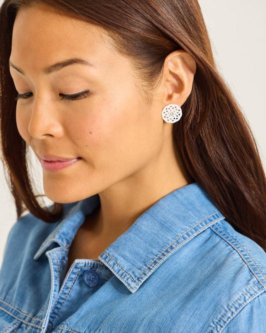 Women Jewelry | Tommy Bahama Madeira Mother Of Pearl Flower Earrings Gold