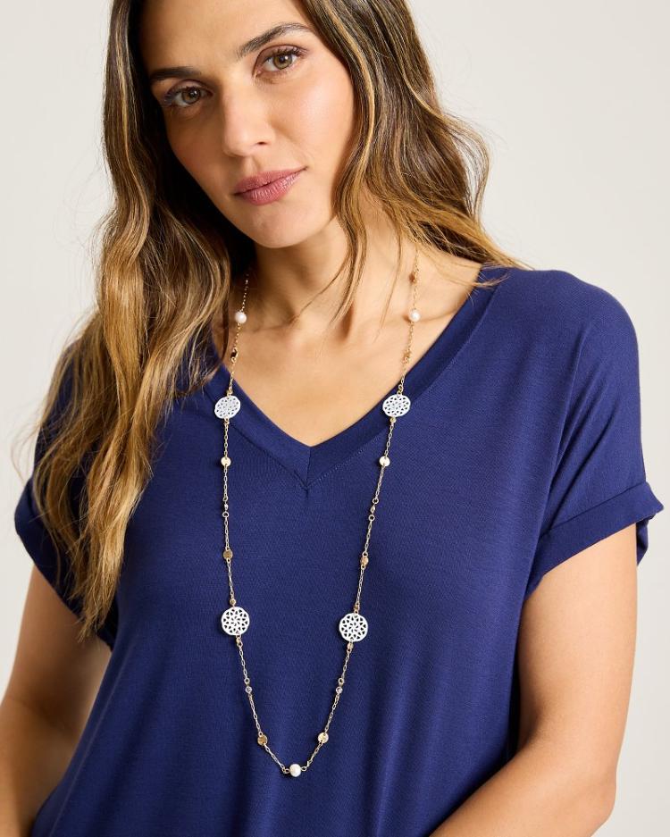 Women Jewelry | Tommy Bahama Madeira Mother Of Pearl Station Necklace Gold