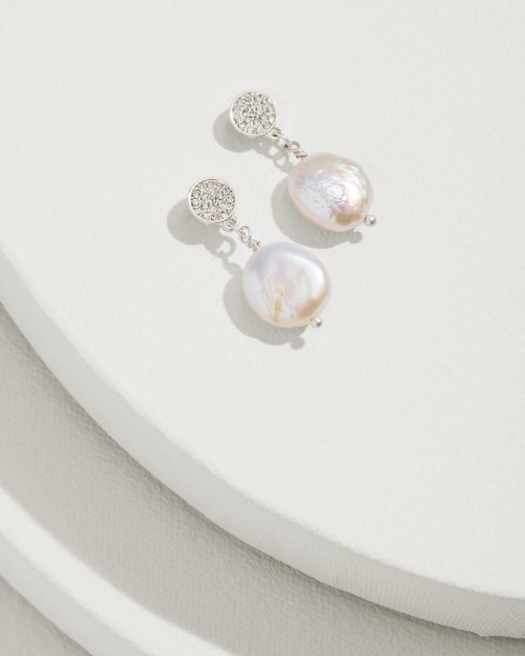 Women Jewelry | Tommy Bahama Marco Island Freshwater Pearl Drop Earrings Silver