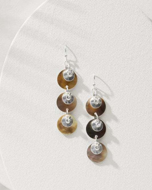 Women Jewelry | Tommy Bahama Marco Island Grey Multi-Shell Drop Earrings Silver