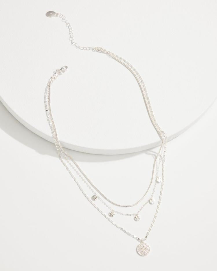 Women Jewelry | Tommy Bahama Marco Island Layered Starfish Charm Necklace Silver