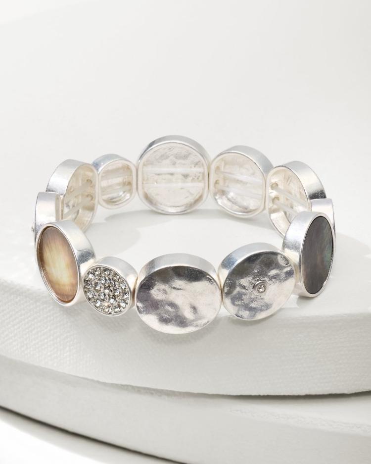 Women Jewelry | Tommy Bahama Marco Island Shell Stretch Bracelet Silver