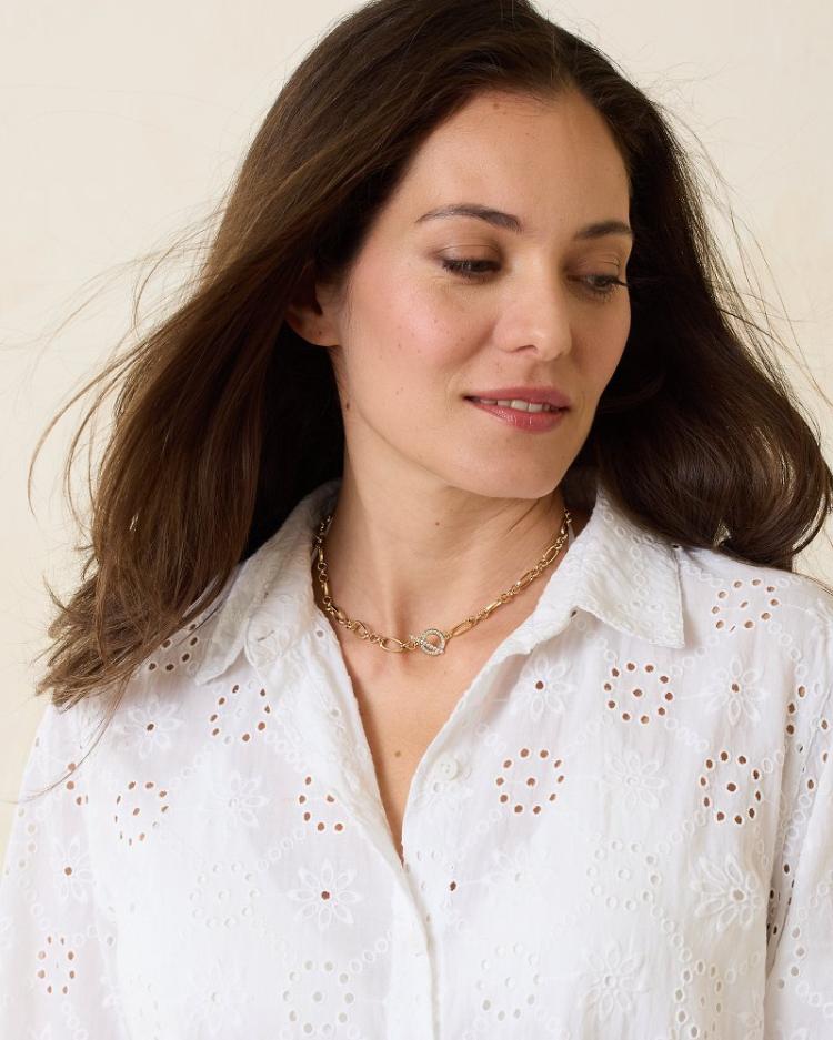 Women Jewelry | Tommy Bahama Sanibel Island Crystal Link Necklace Gold