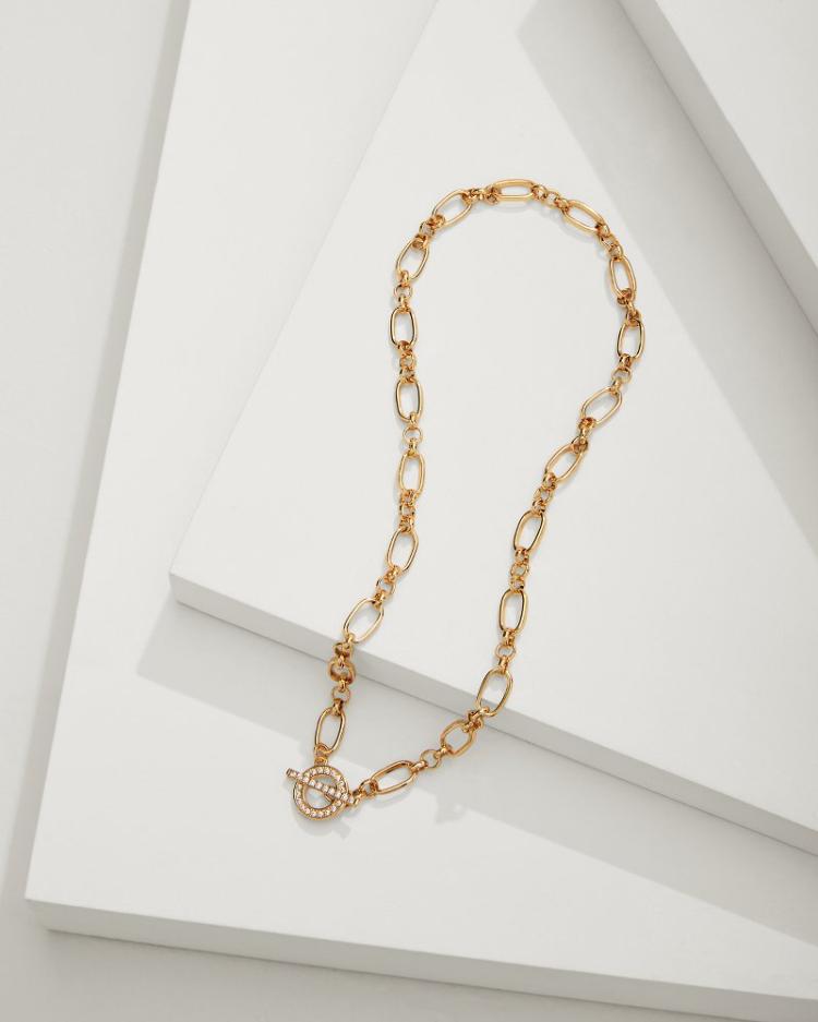 Women Jewelry | Tommy Bahama Sanibel Island Crystal Link Necklace Gold