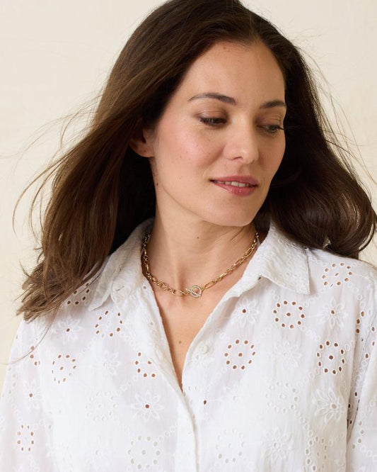 Women Jewelry | Tommy Bahama Sanibel Island Crystal Link Necklace Gold