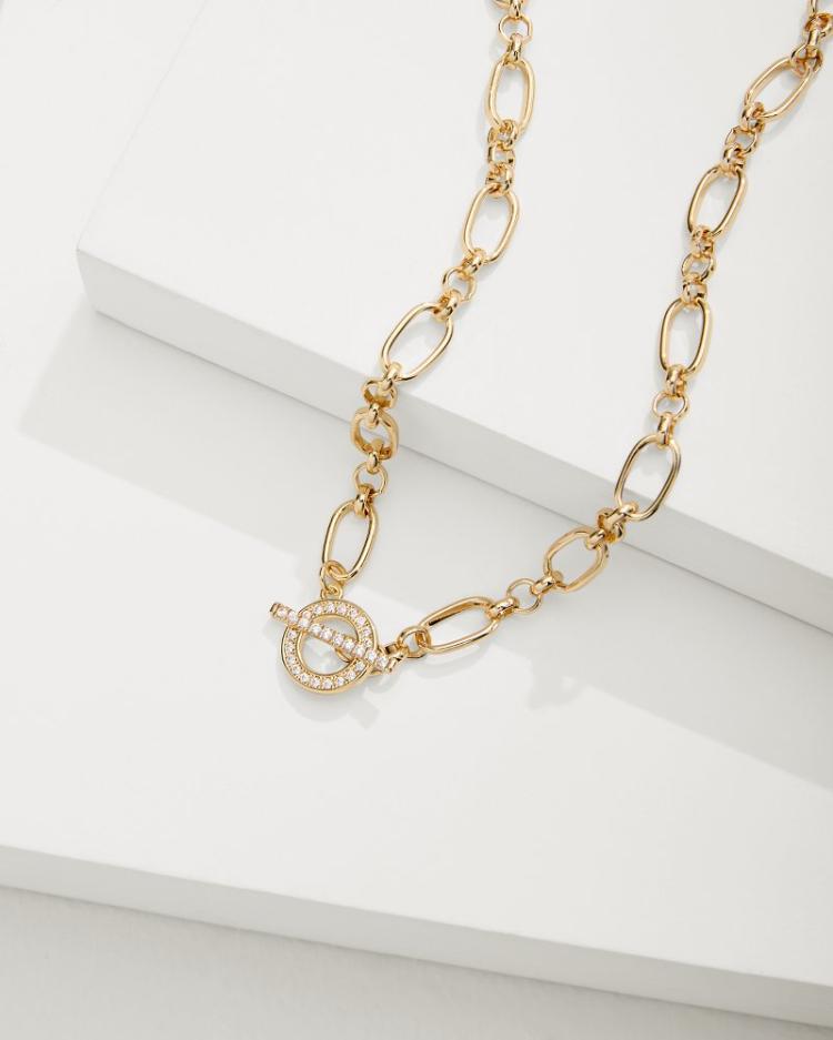 Women Jewelry | Tommy Bahama Sanibel Island Crystal Link Necklace Gold