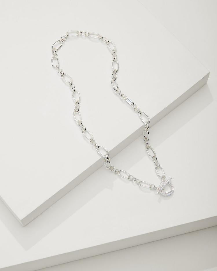 Women Jewelry | Tommy Bahama Sanibel Island Crystal Link Necklace Silver