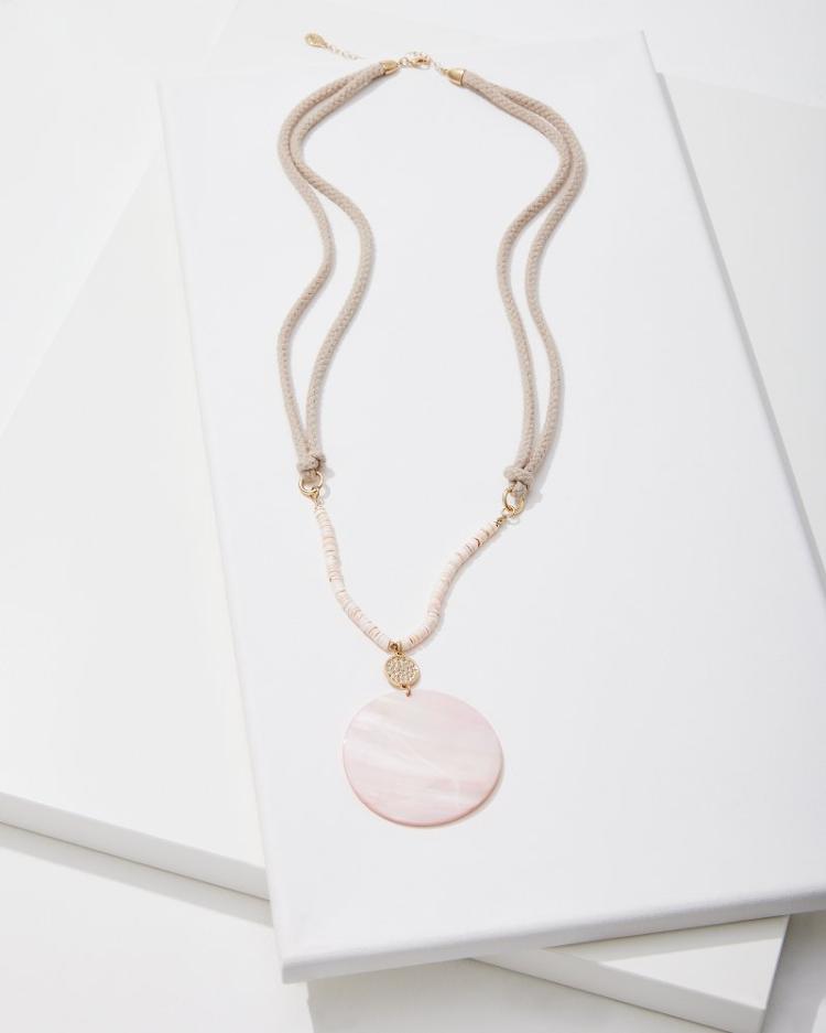 Women Jewelry | Tommy Bahama Sanibel Island Large Mother-of-Pearl Pendant Necklace Pink