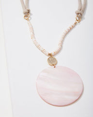 Women Jewelry | Tommy Bahama Sanibel Island Large Mother-of-Pearl Pendant Necklace Pink